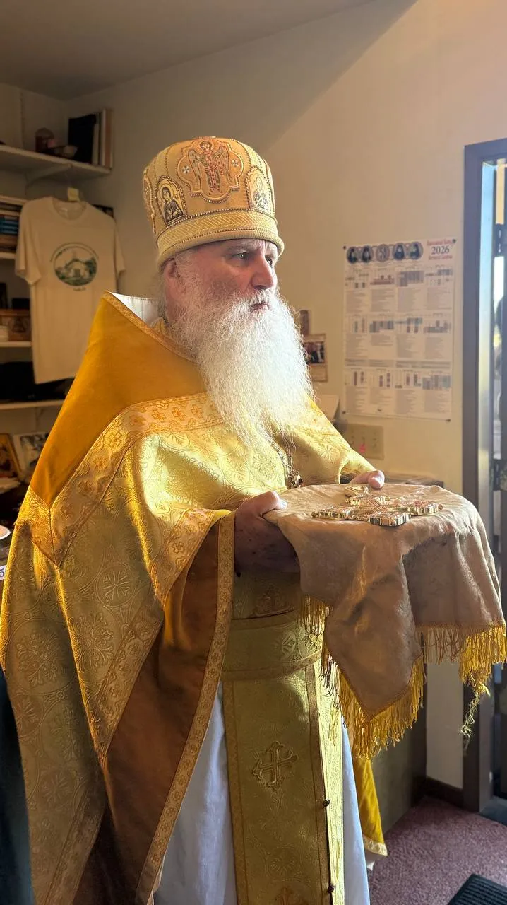 Father Greeting the Bishop Tonsure Pic 1
